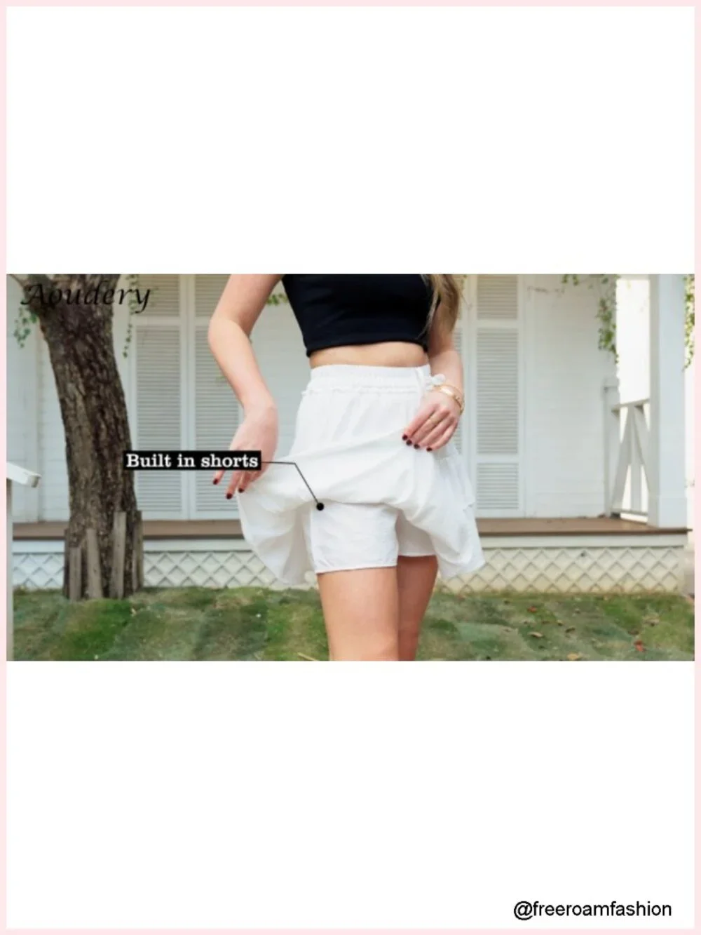 Flowy Ruffle Tiered Skort High Waist Cotton Blend Shorts for Women Casual